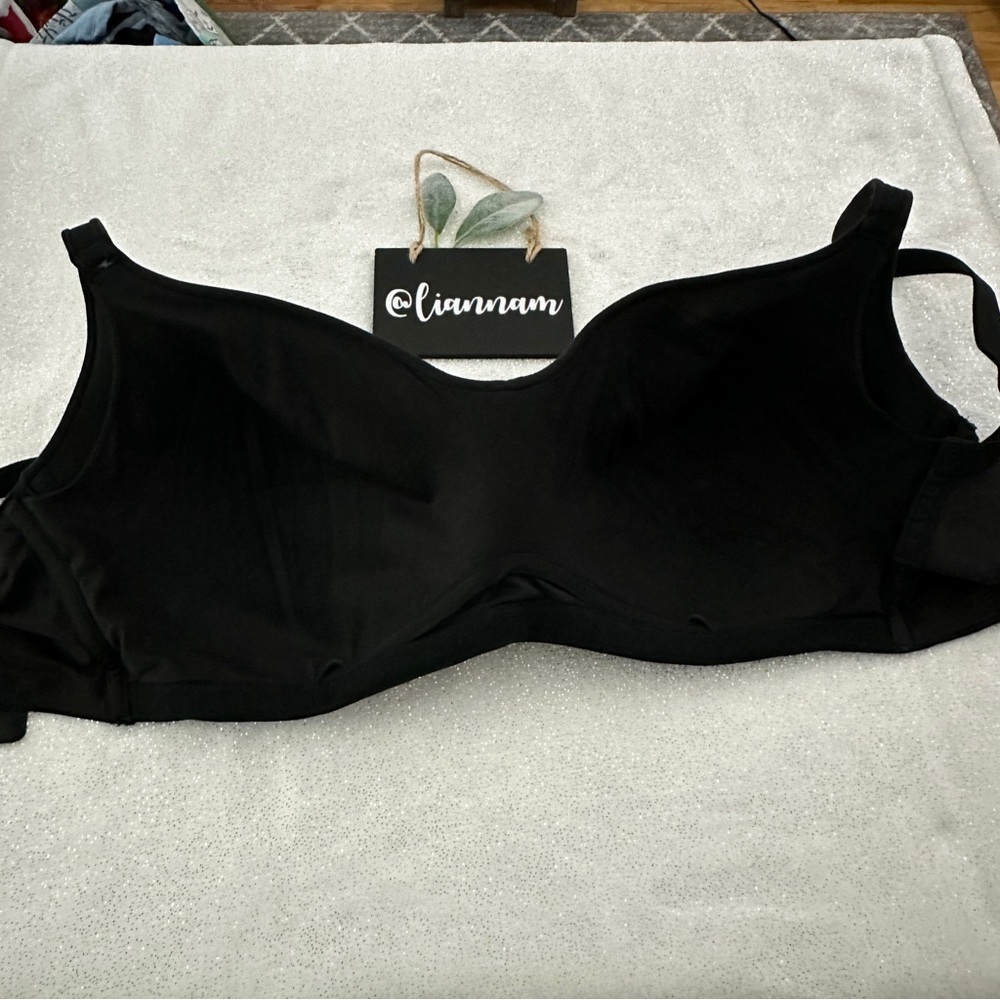 CACIQUE Black Lightly Lined Full Coverage No-Wire Bra - Picture 7 of 7